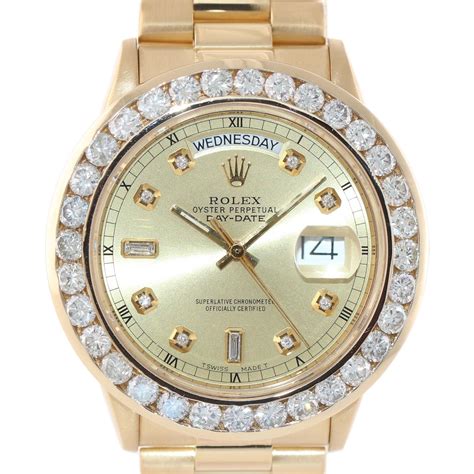 diamond out rolex presidential|Rolex presidential diamond bezel price.